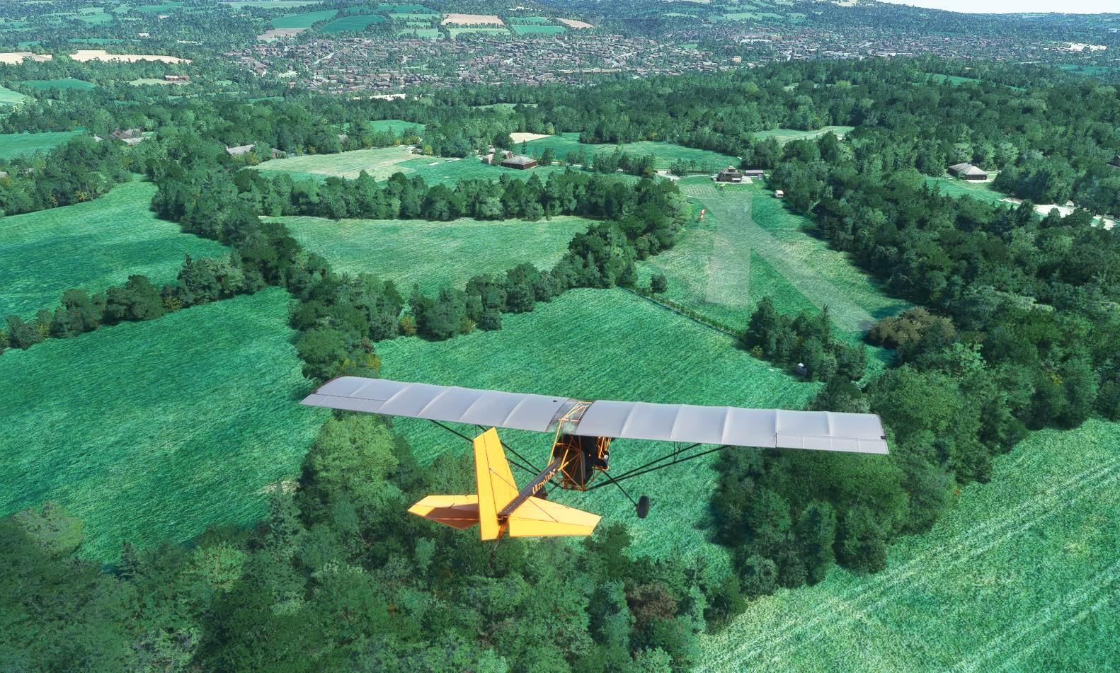 The tight south western approach at Majery Airstrip.